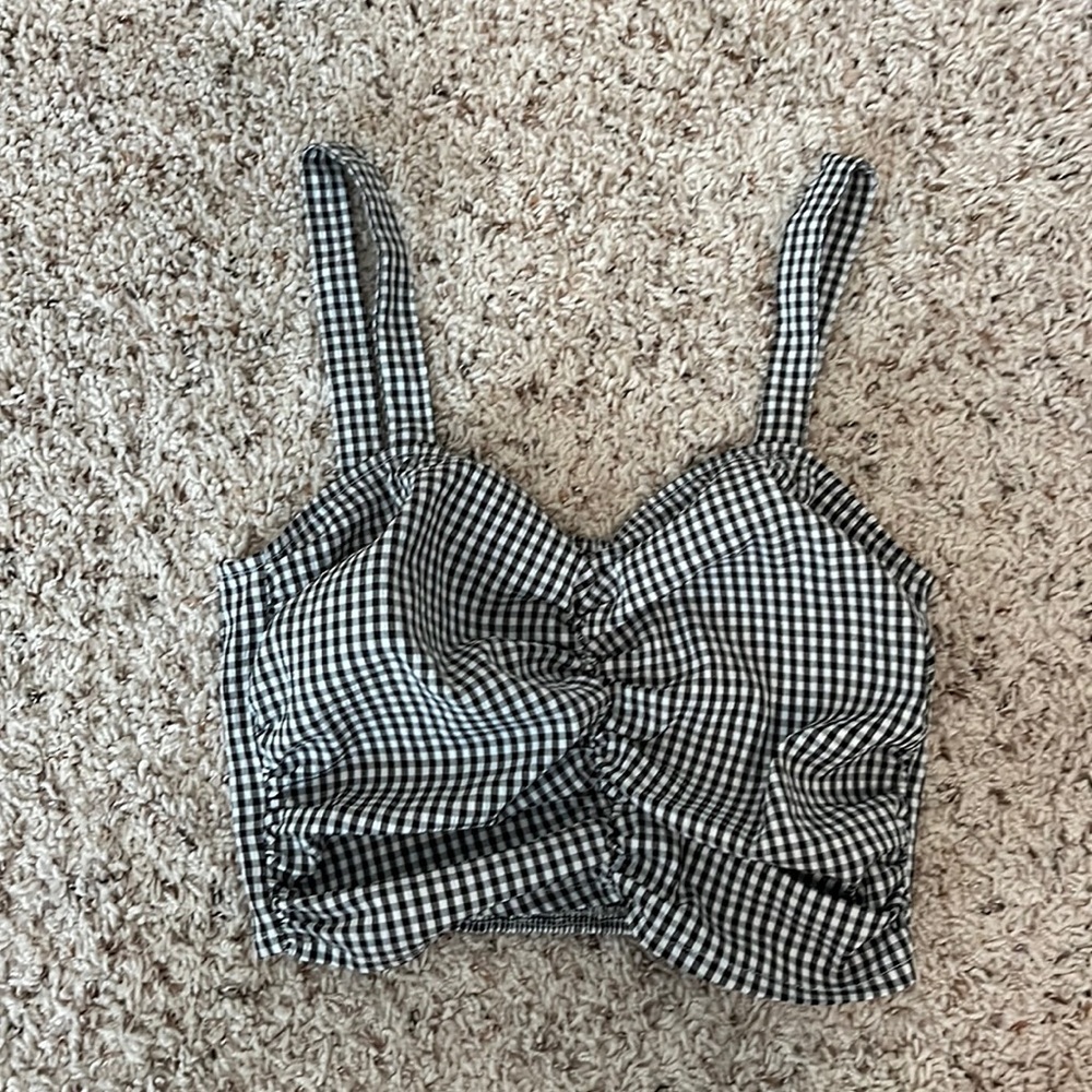 Checkered crop top